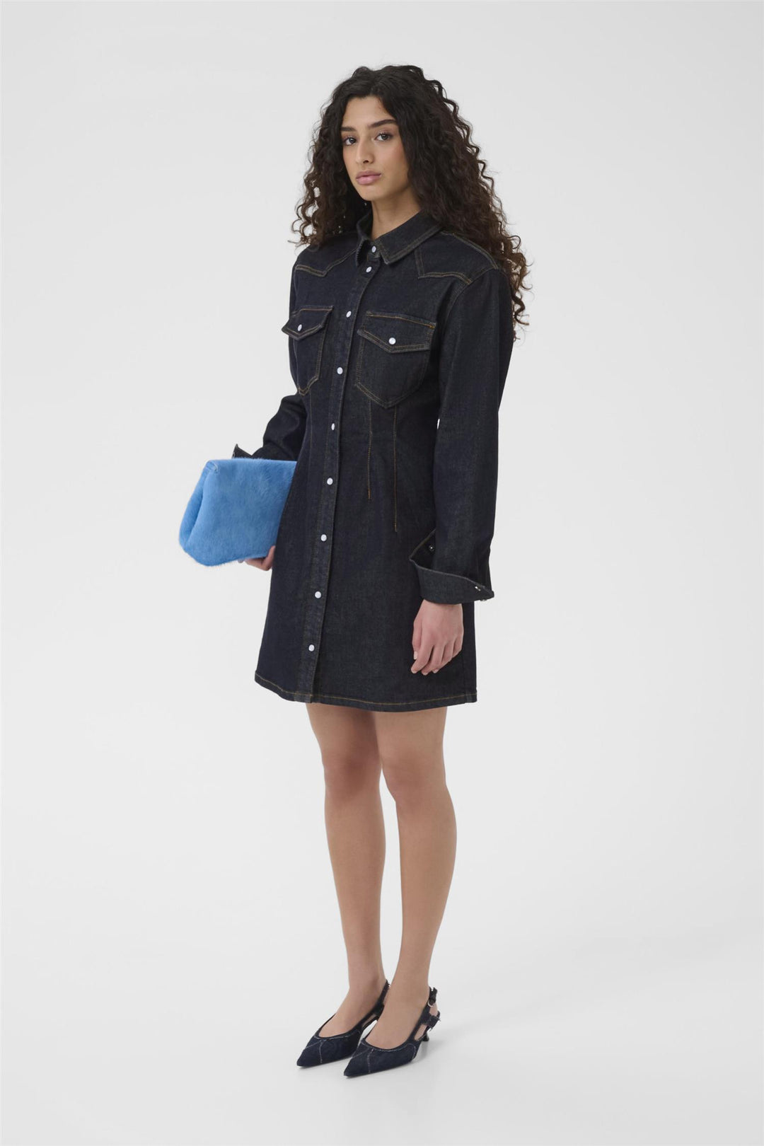 Gzmae Dress  Dark Blue Rinse