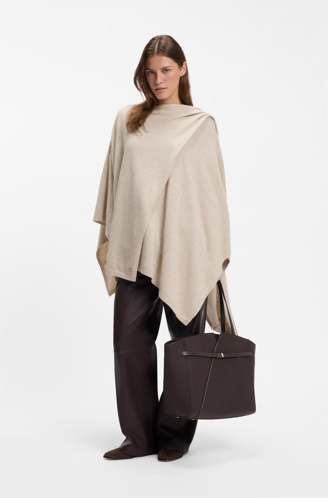 Boss Revers Tote Dark Brown