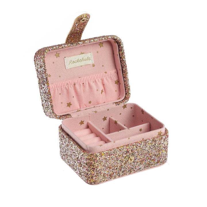 CONFETTI GLITTER GOLD JEWELLERY BOX  Gold Glitter