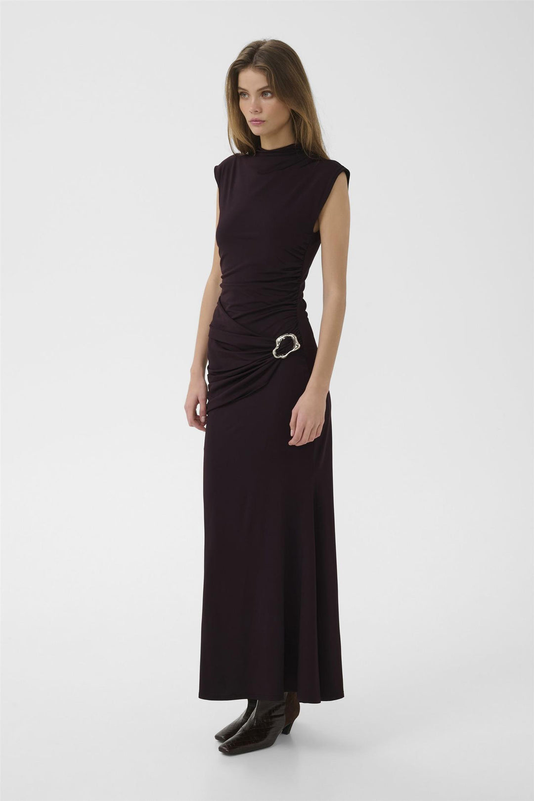 Gzseren Long Dress Deep Plum