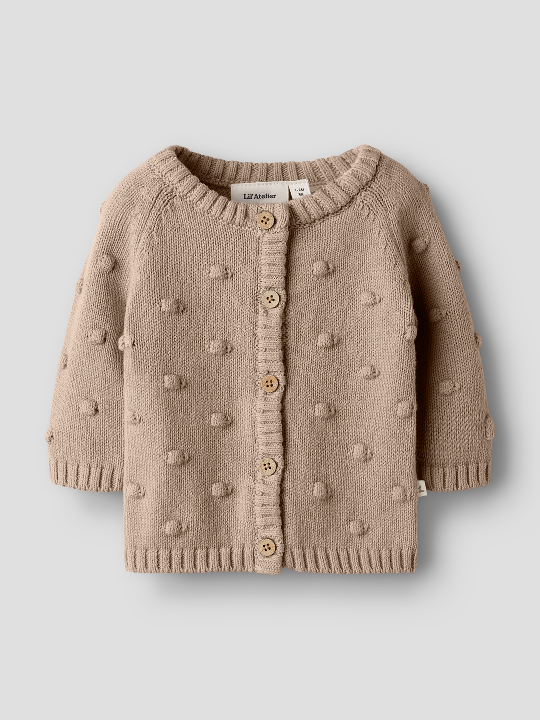 Nbngable Ls Knit Card Lil  Lysegrå