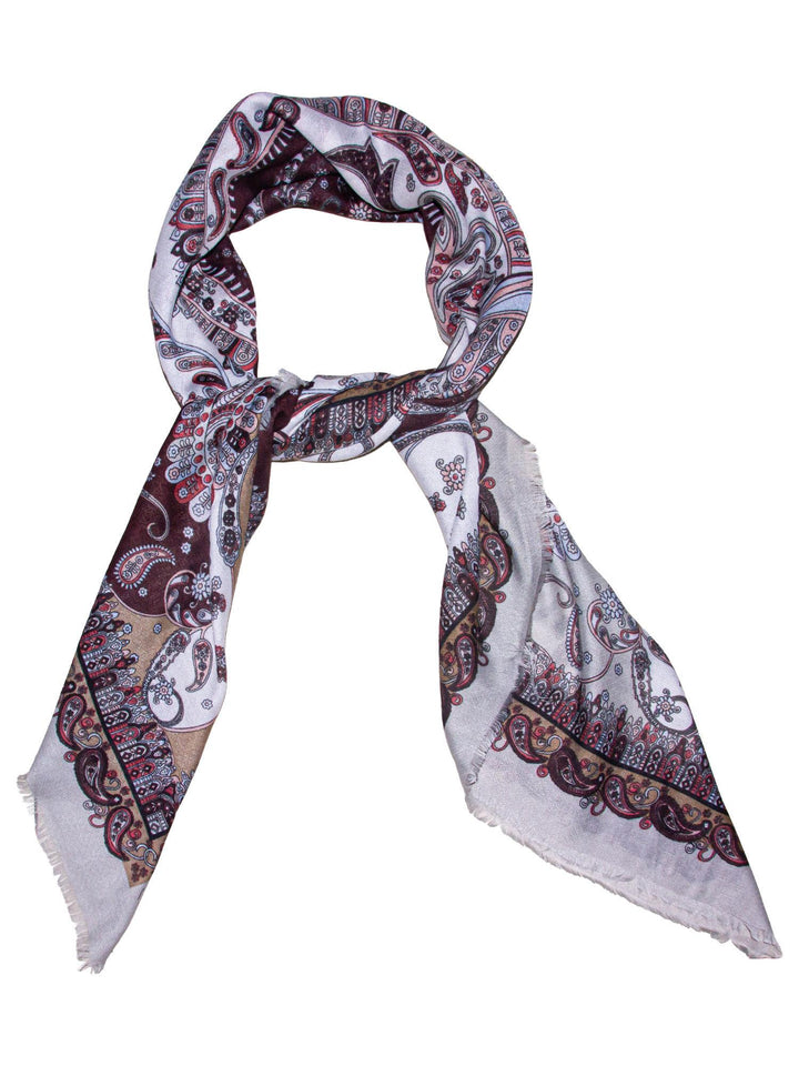 Skjerf Mønstert 130x130 Brun Brun