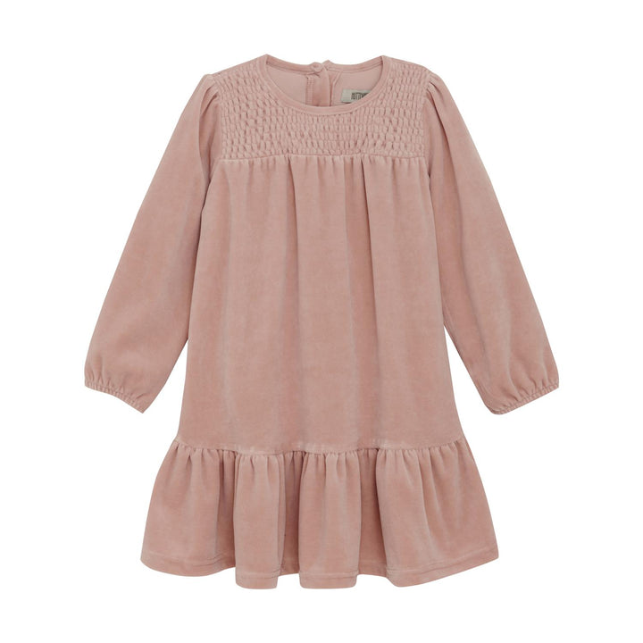 Dress LS Velour  Adobe Rose