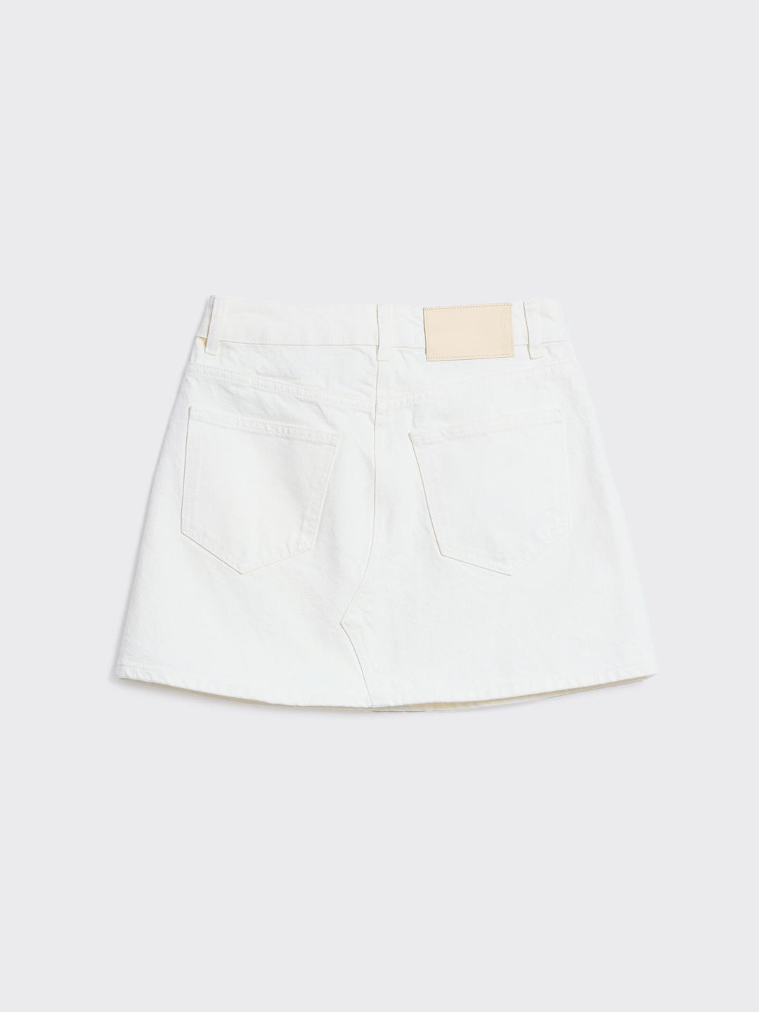 Denim Mini Skirt  White