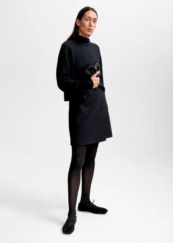 Kaia wool skirt  Black