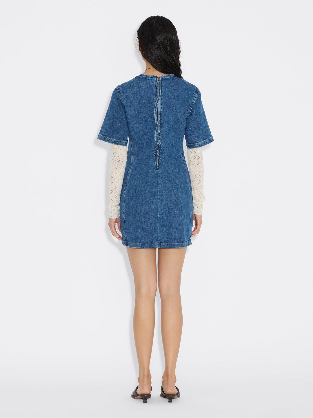 Short Denim Dress  Blue