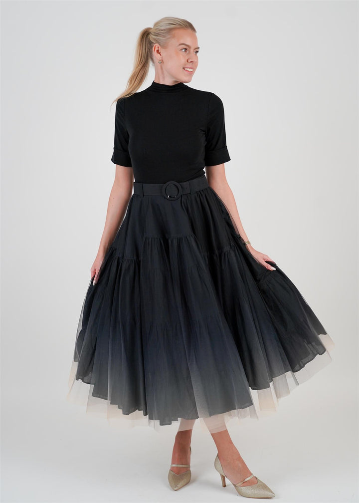 City Ombre Skirt  Black