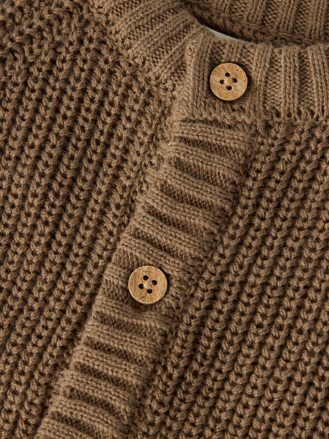 Emlen Ls Knit Card  Mørkebrun