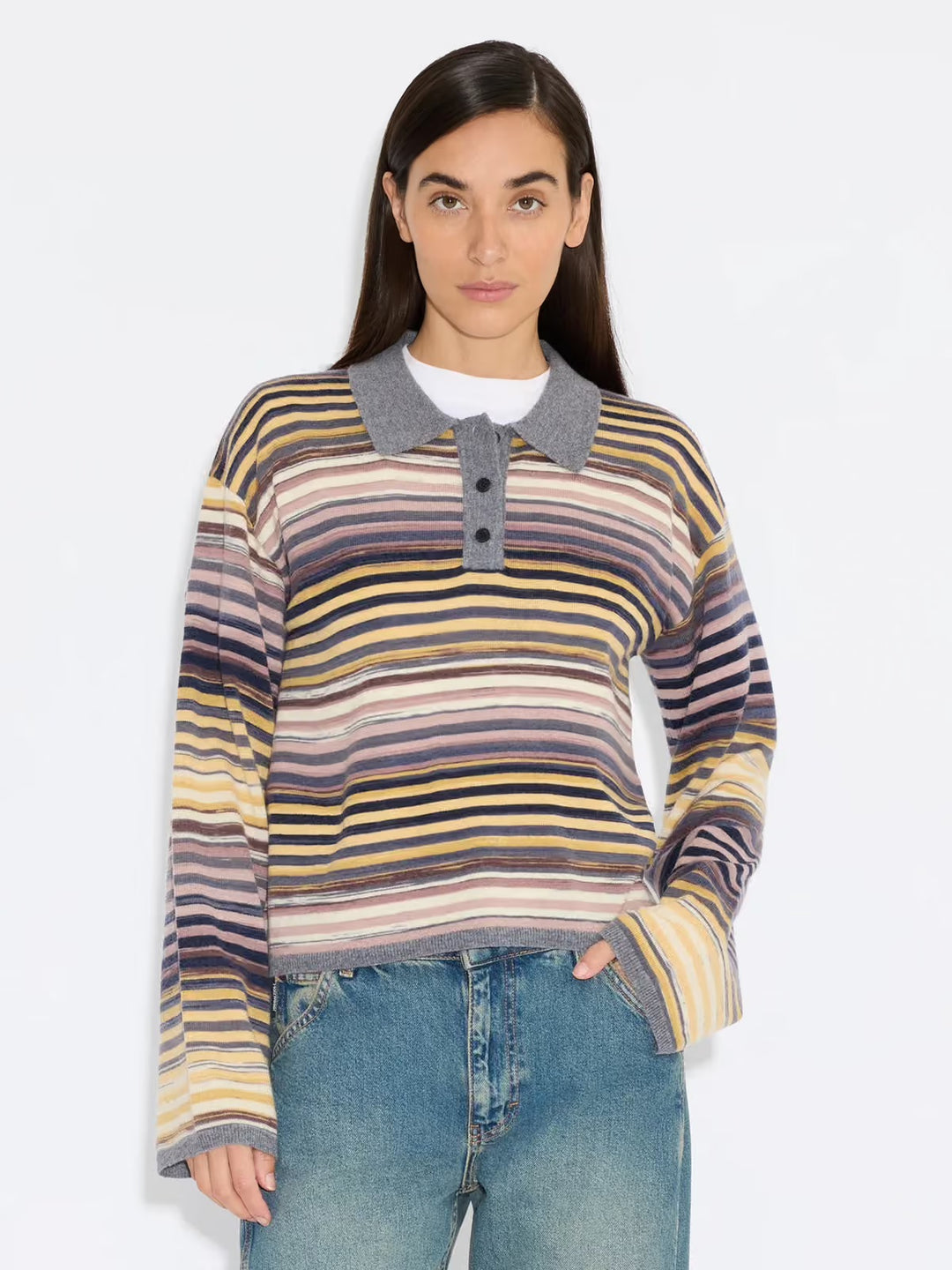Luna Space Yarn Polo  Multicolor