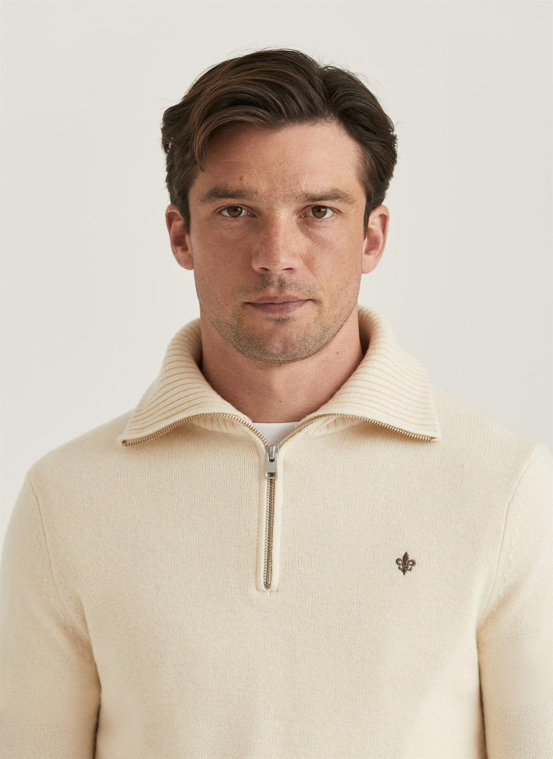 Hertford Half Zip  Off White