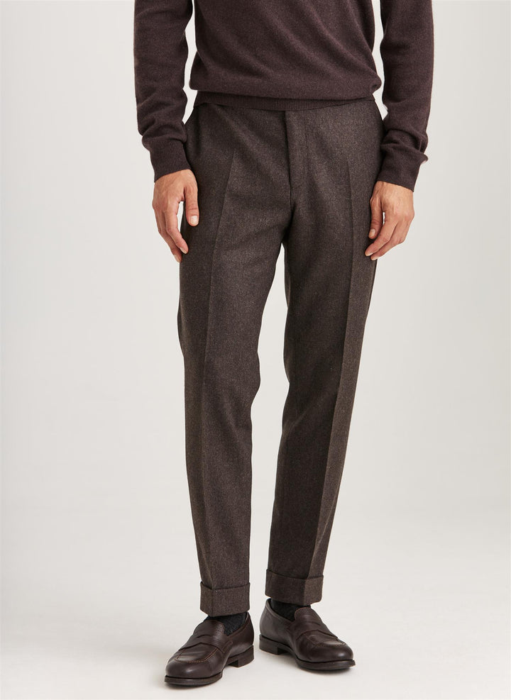 Jack Flannel Suit Trouser  Brown