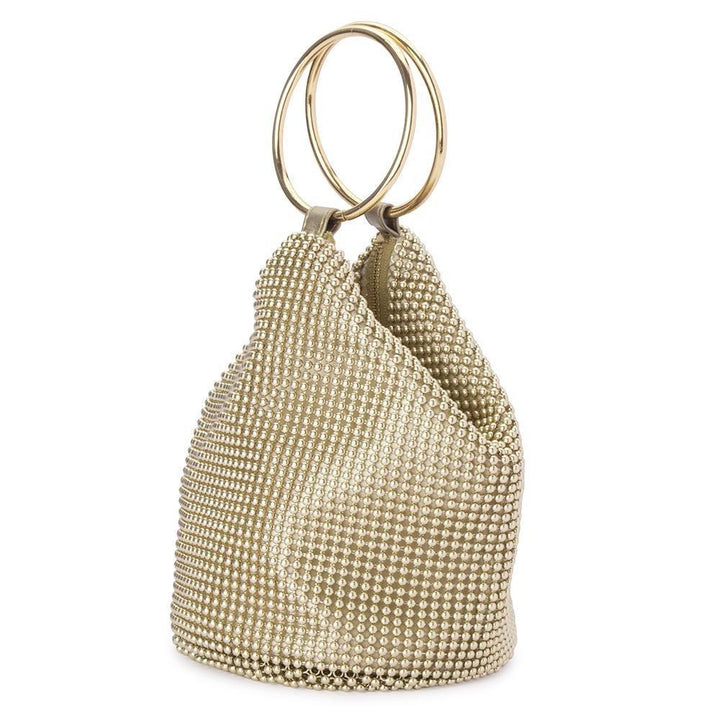 BIANCA Ball Mesh Handle Bag Gold