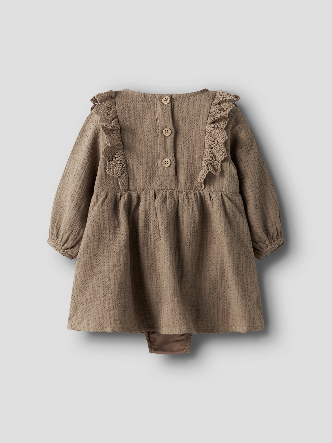 NBFROSITA LIU LS BODY DRESS LIL  Lysebrun
