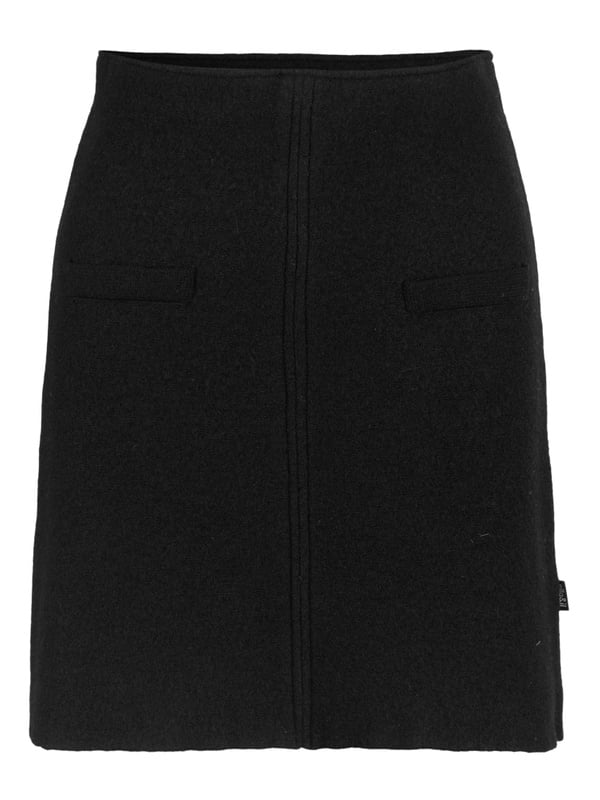 LILLIAN MERINO SKIRT  Black