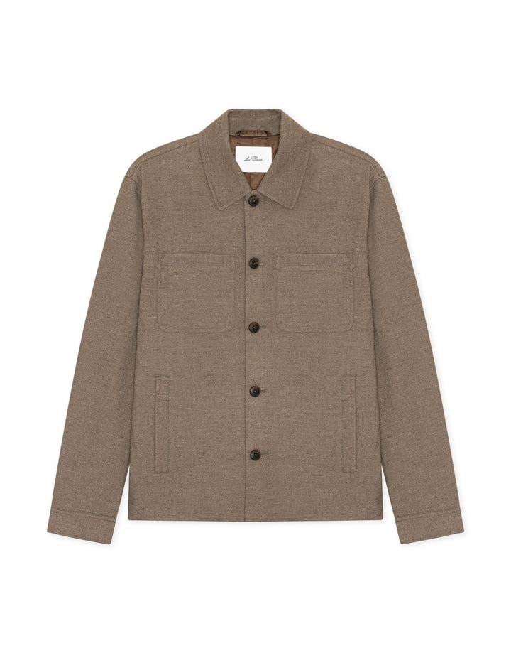 Flannel Hybrid Jacket Dark Sand