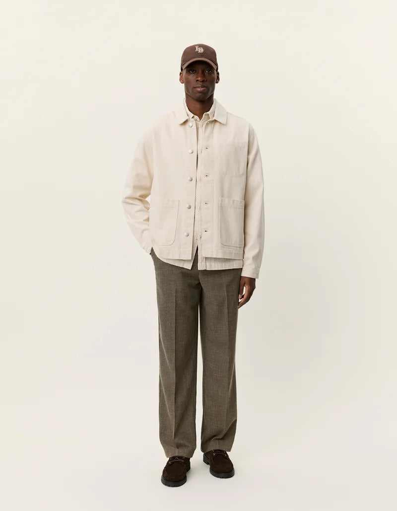 Layton Denim Overshirt  Ivory
