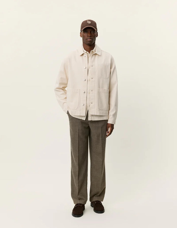 Layton Denim Overshirt  Ivory