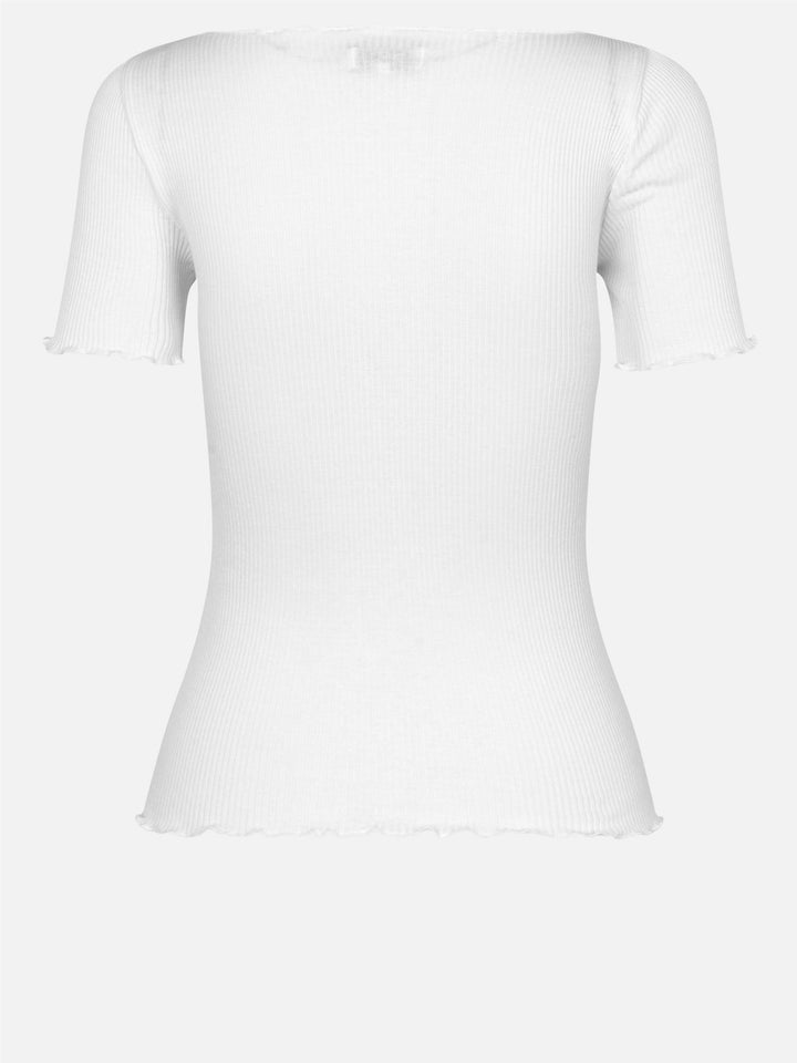 Silk boat neck t-shirt  New White