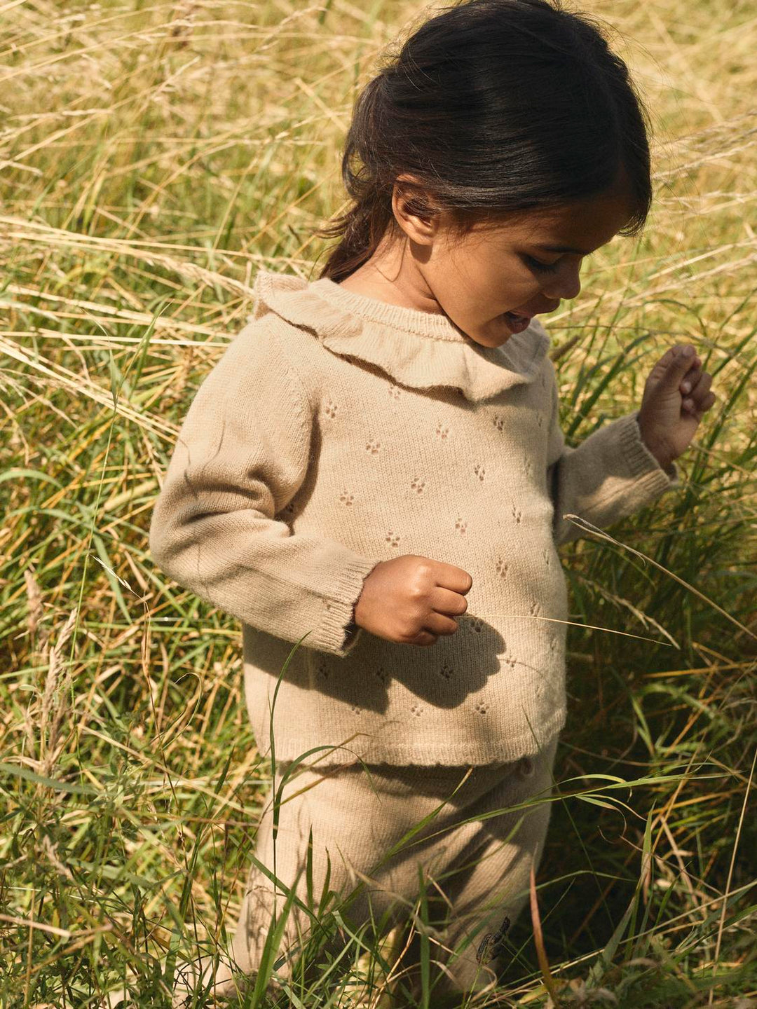 Nmfnalio Wool Ls Knit Lil  Beige
