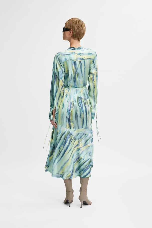 Walery wrap dress  105501 Green Aqua Art