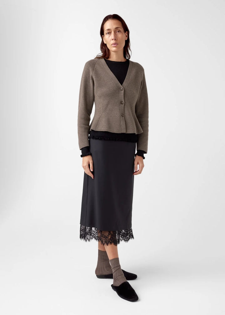 Ginny merino cardigan  Espresso