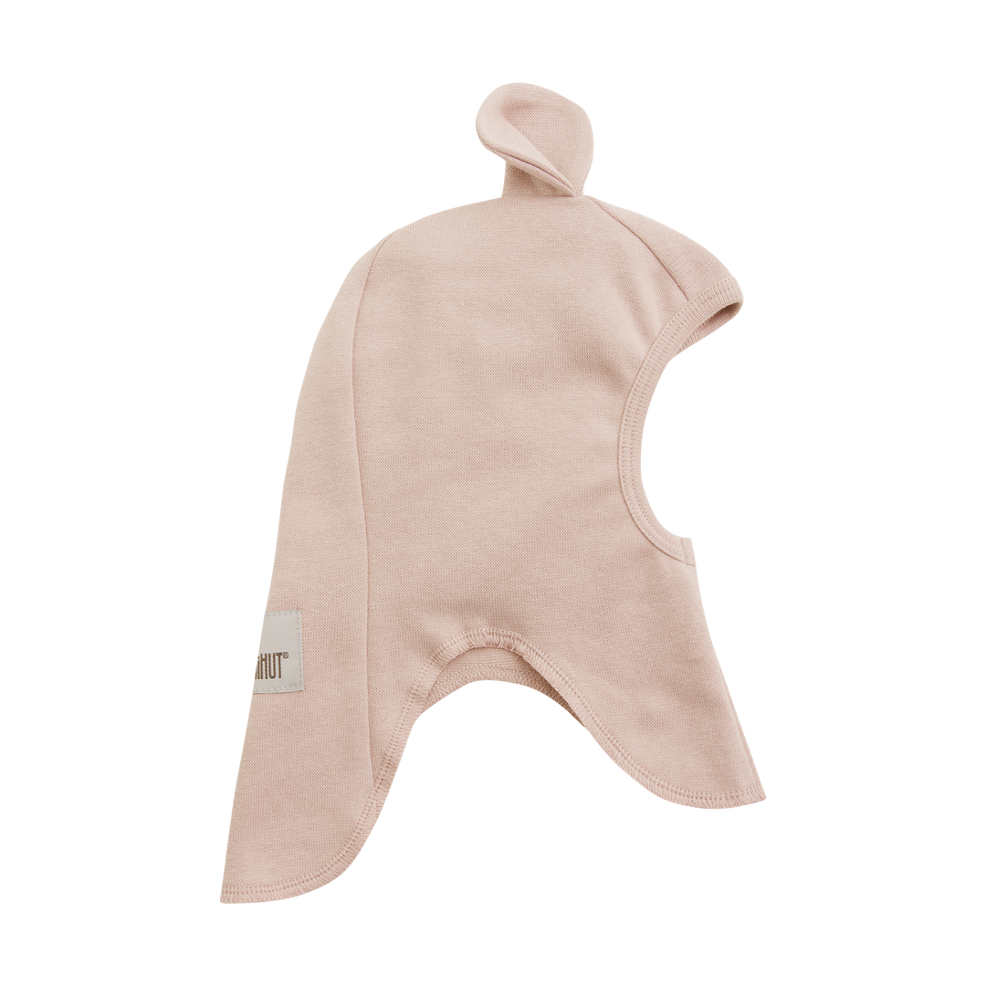 Balaclava Ears Cotton Rib  Peach Blush
