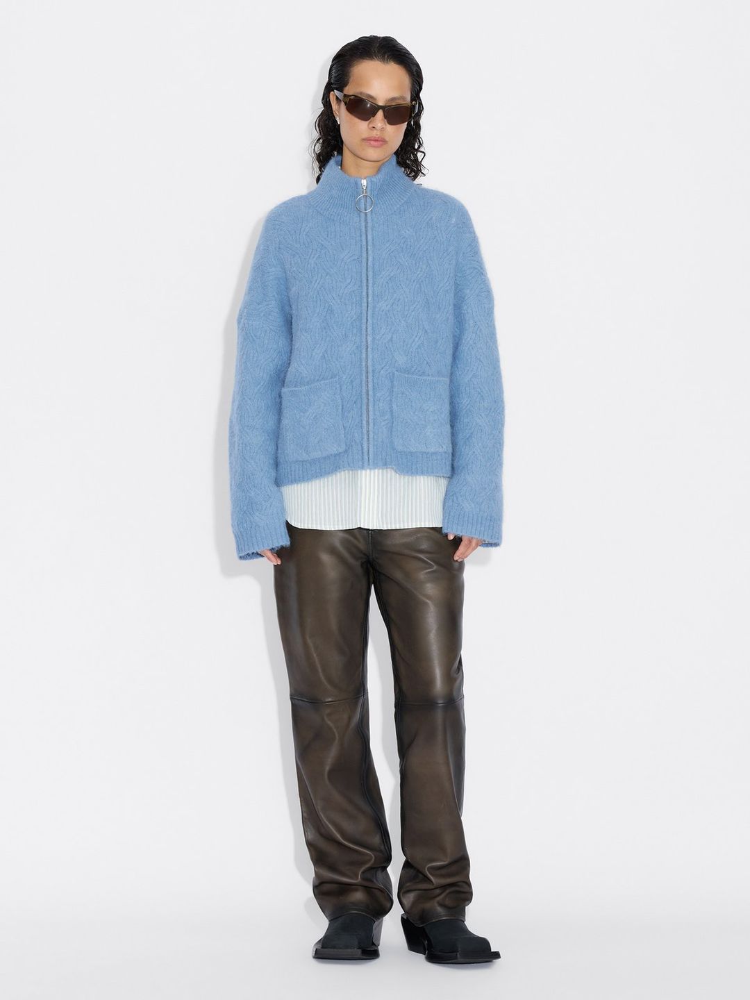 Tine Powder Cardigan  Blue