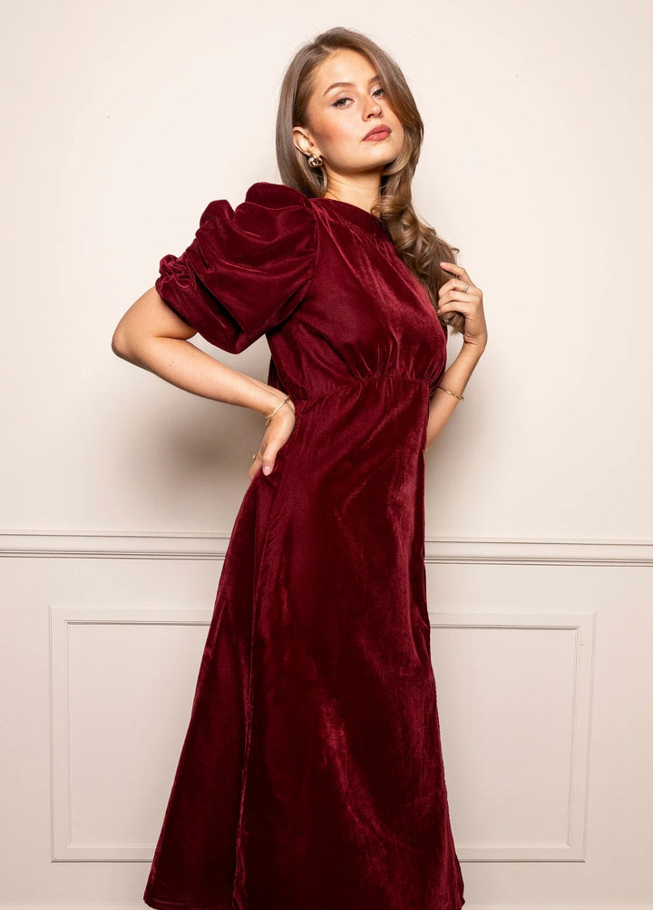 Dakota Dress Velvet Bordeaux  Velvet Bordeaux