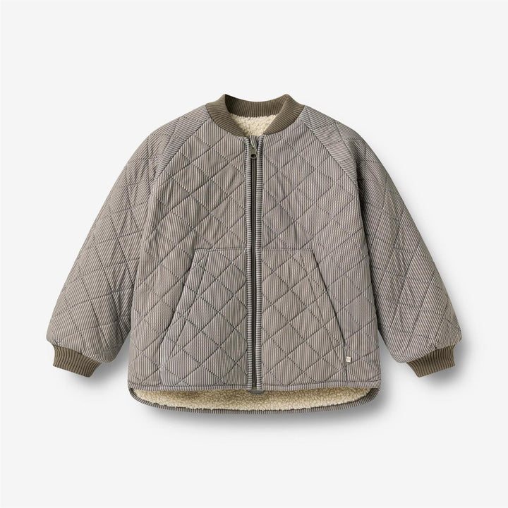 REVERSIBLE THERMO JACKET  Brun Stripet