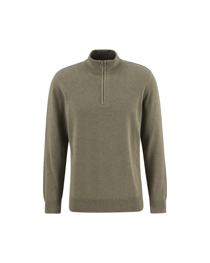 Barbour Cotton HZ Knit  Smokey Olive