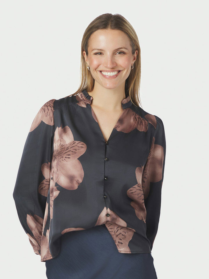 Massima Misty Orchid Blouse Midnight Blue