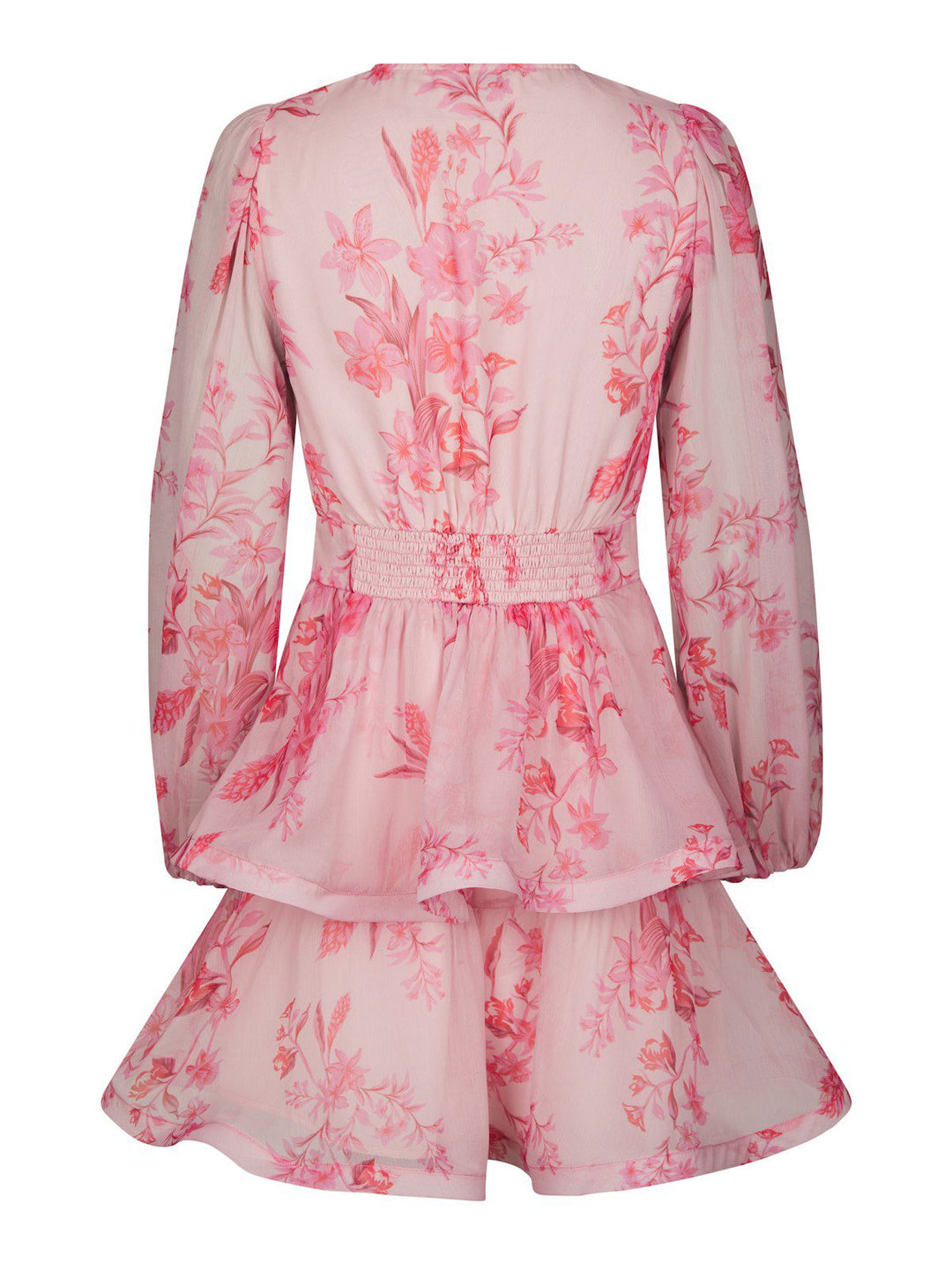 Rivana Print Chiffon Dress  Pink