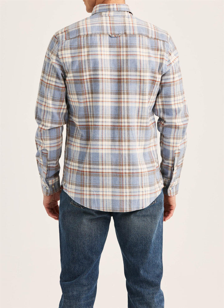 Happy Flannel Check Shirt-Classic Fit  Blue