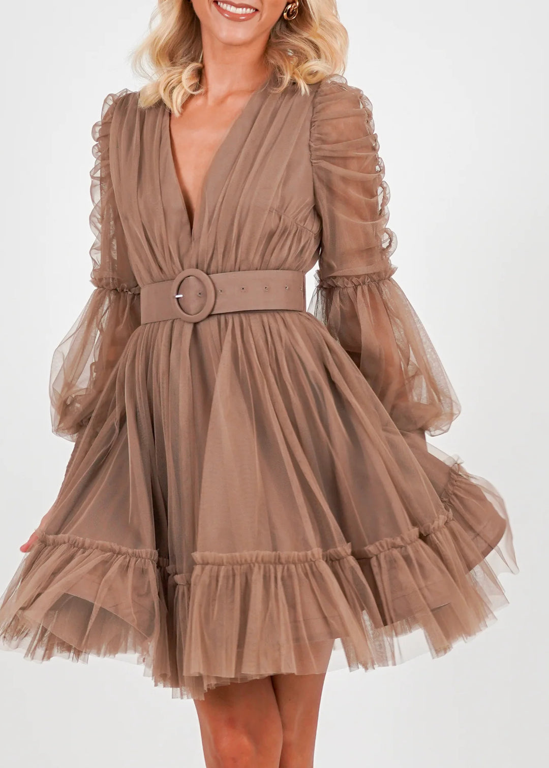 AURORA KJOLE  Khaki