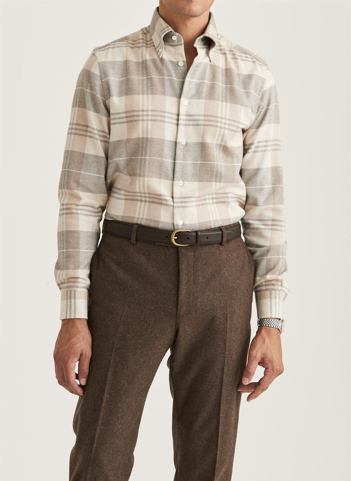 Soft Lama Shirt-Slim Fit  Khaki