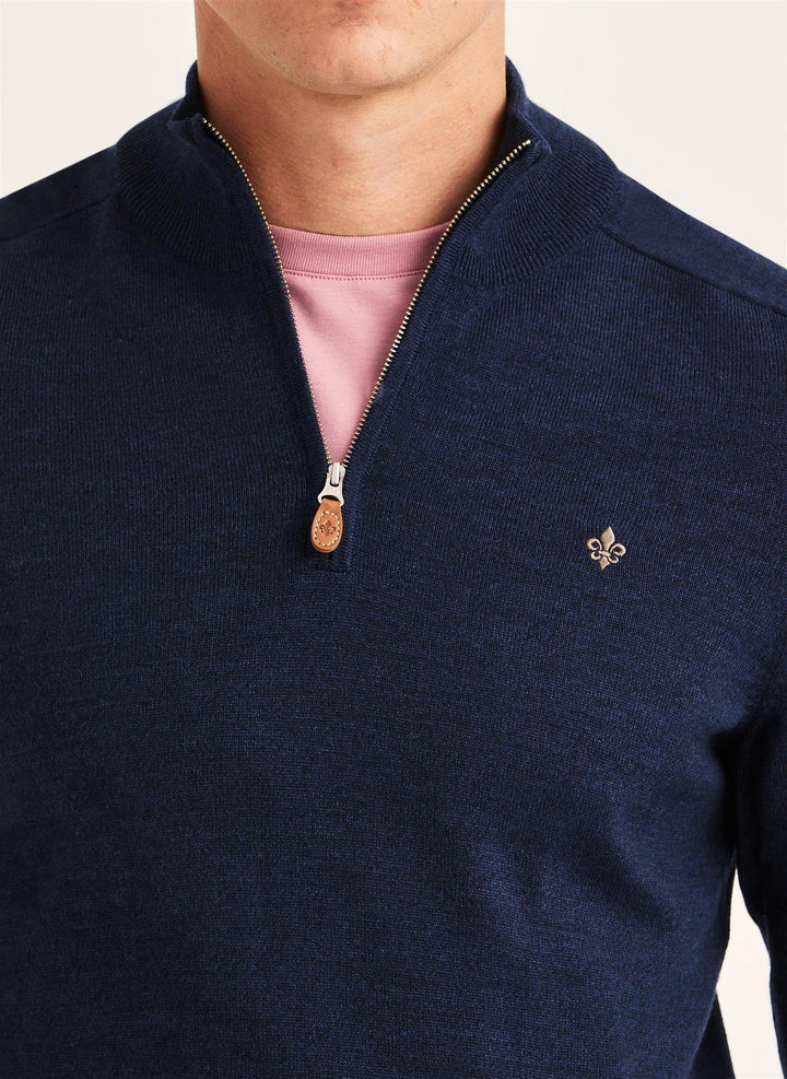 Merino John Zip  Blue