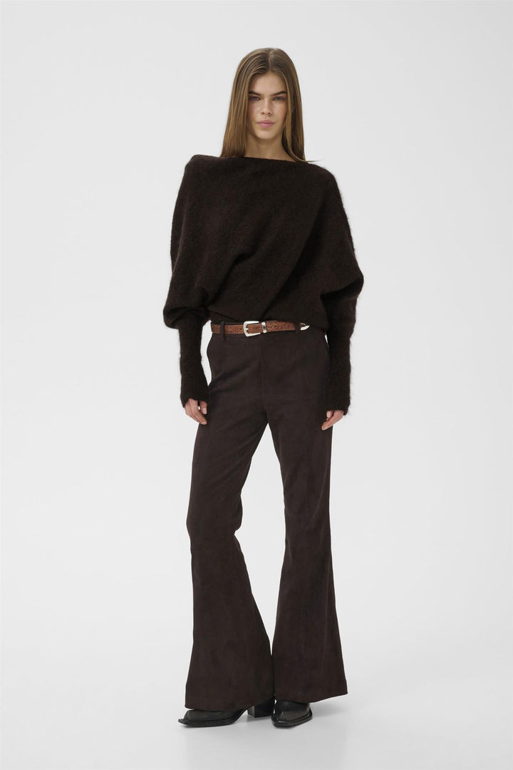 Debbie Drape Pullover  Ganache Melange
