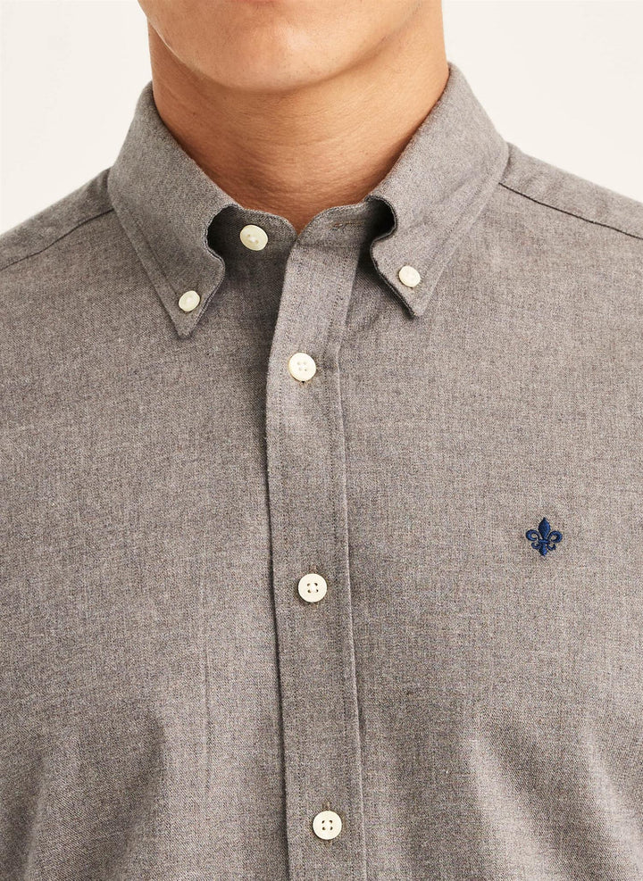 Watts Flannel Shirt-Slim Fit  Brown