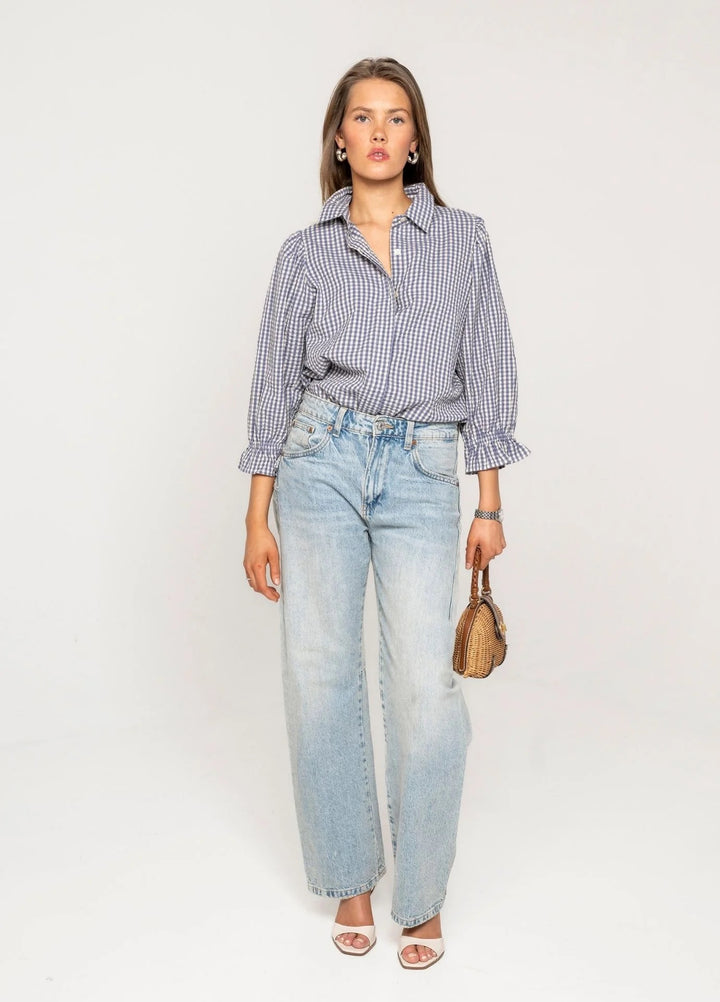 Amy Blouse Misty Blue  Misty Blue
