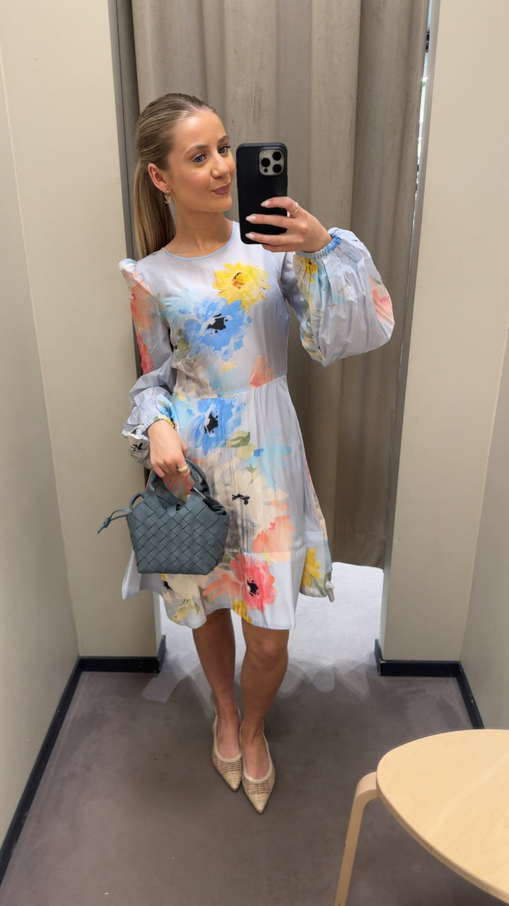 Organza Mini Dress  Blue Meadow