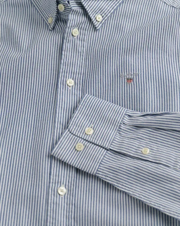 OXFORD STRIPE SHIRT  Persian Blue