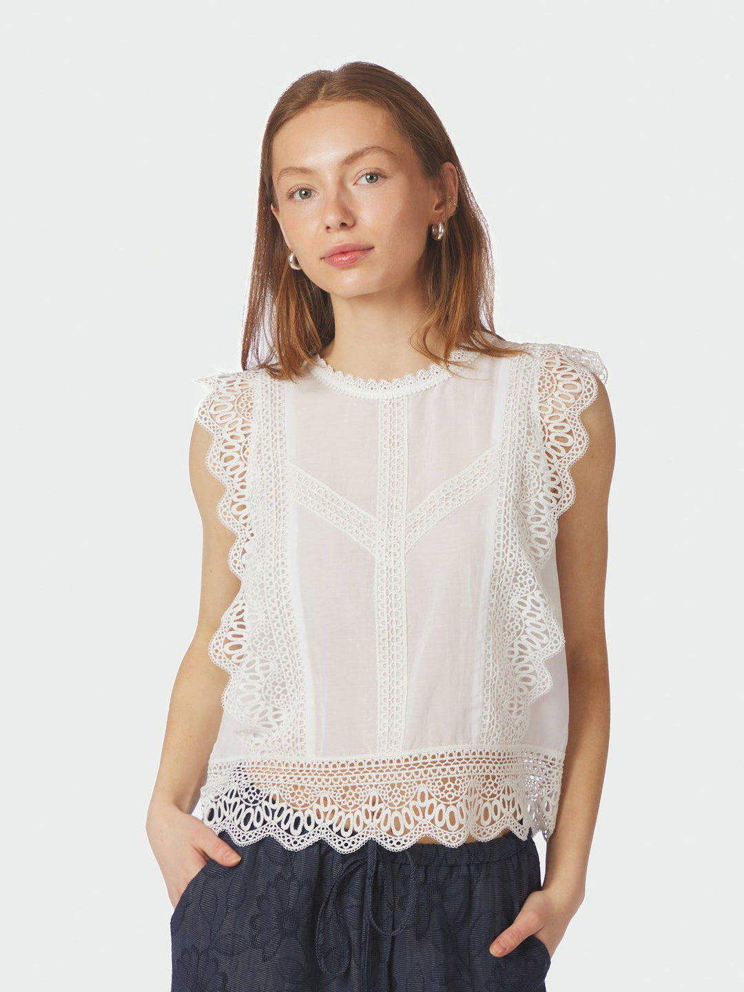 Samia Lace Top  White