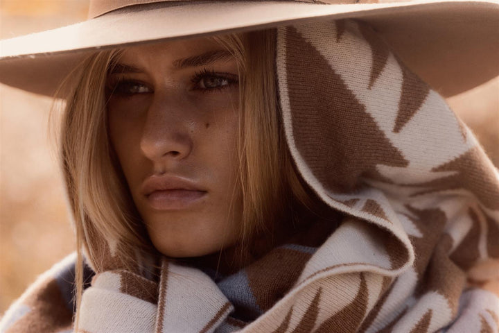 Terra Triangle Skjerf Light Pink Camel