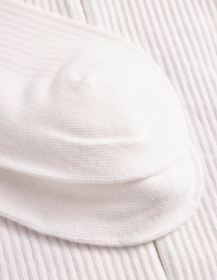 Les Deux Vertigo Rib Socks KIDS  White