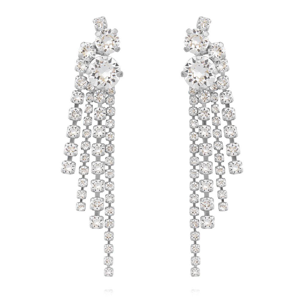 AMY EARRINGS RHODIUM Crystal