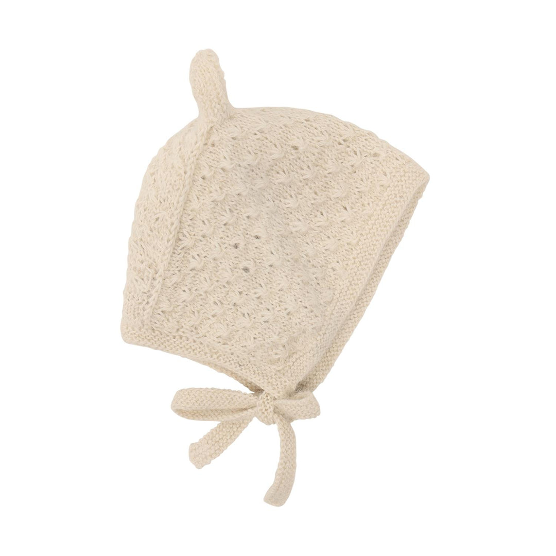 Bonnet Ears Alpaca Wool Knit  Off-White