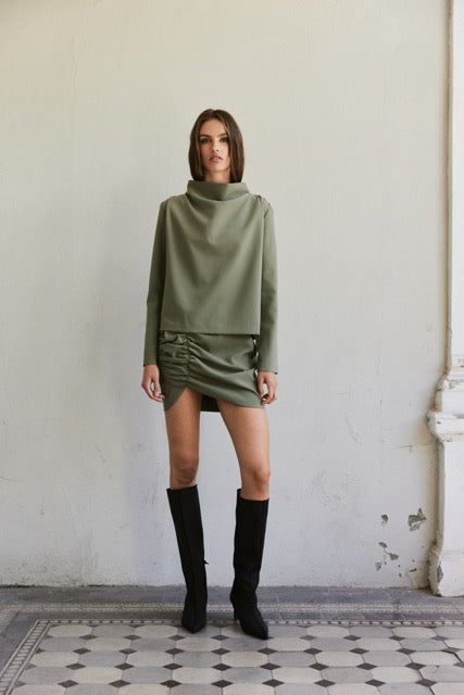 BEVERLY TOP  Olive Green