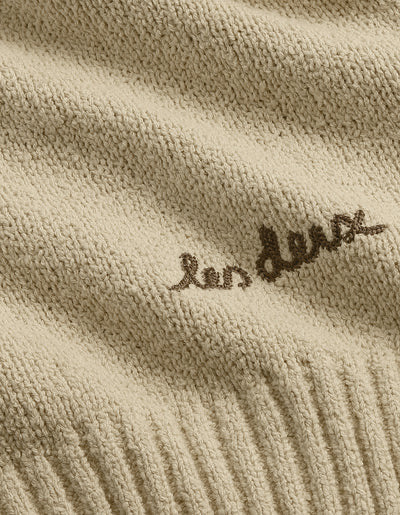 Brad Roundneck Knit KIDS  Oyster Gray White