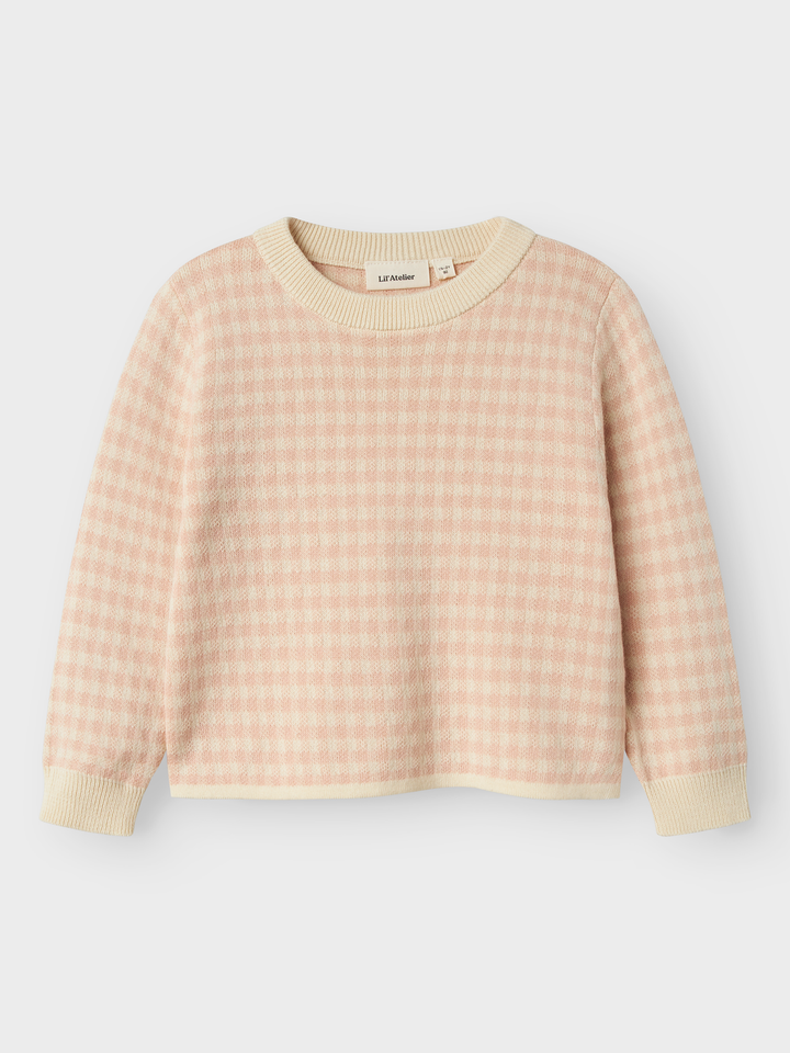 Nmfnadie Ls Loose Knit Lil  Cameo Rose