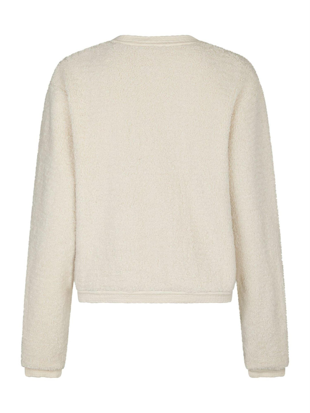 Limo Fluffy Knit Cardigan  Creme